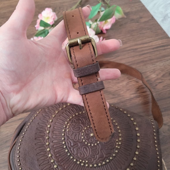 Patricia Nash Luciana Crossbody Leather Saddle Bag - Picture 15 of 16